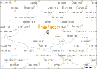 map of Soumensac