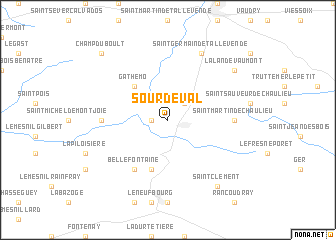 map of Sourdeval