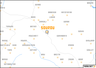 map of Sourou