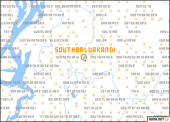 map of South Bāluākāndi