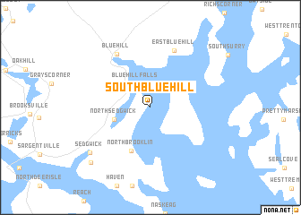 map of South Blue Hill