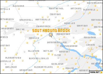 map of South Bound Brook