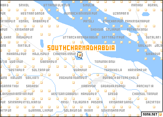 map of South Char Mādhabdia