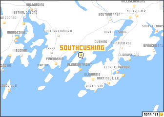 map of South Cushing