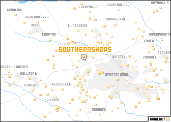 map of Southern Shops