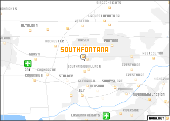 map of South Fontana