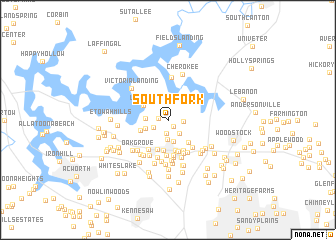 map of Southfork