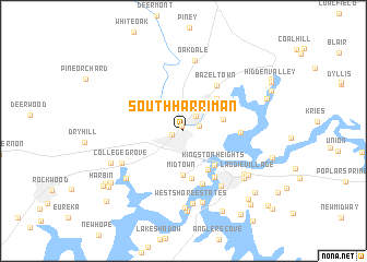 map of South Harriman