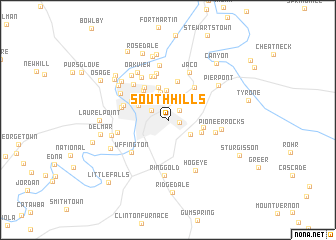 map of South Hills