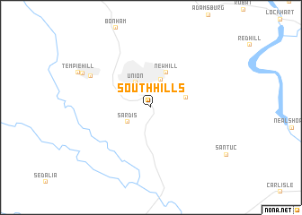 map of South Hills