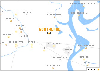 map of Southland