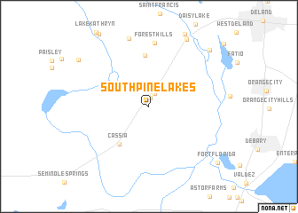 map of South Pine Lakes