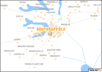 map of South Suffolk