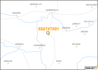 map of South Troy