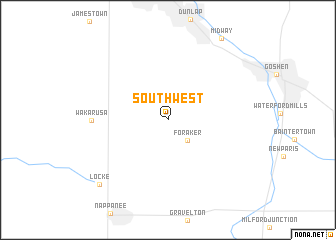 map of Southwest