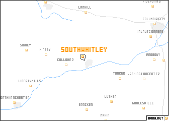 map of South Whitley