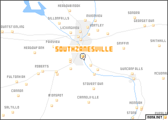 map of South Zanesville