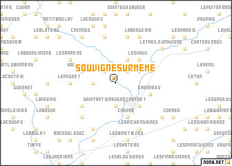 map of Souvigné-sur-Même