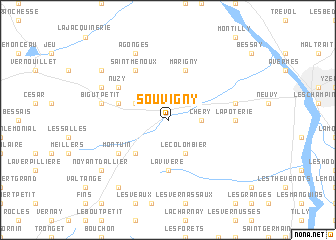 map of Souvigny