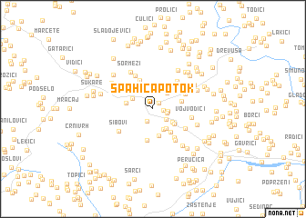 map of Spahića Potok