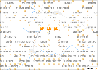 map of Spálenec