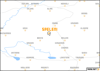 map of Spēlēni