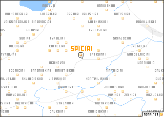 map of Spičiai