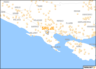map of Špilje