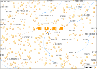 map of Špionica Gornja