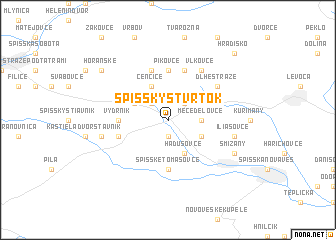 map of Spišský Štvrtok