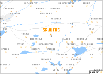 map of Spjutås