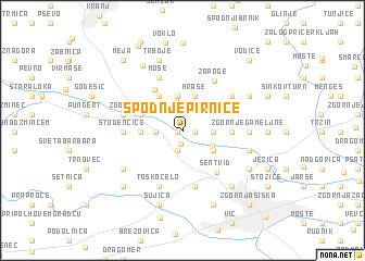 map of Spodnje Pirniče