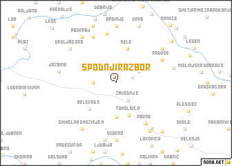 map of Spodnji Razbor