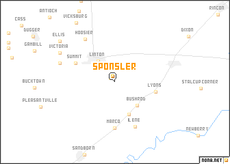 map of Sponsler