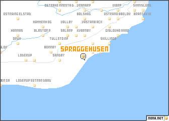 map of Spraggehusen