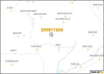 map of Spraytown