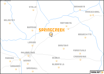 map of Spring Creek