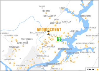 map of Springcrest