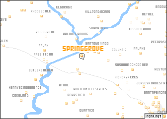 map of Spring Grove