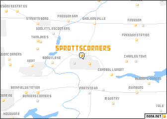 map of Sprotts Corners