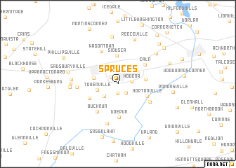 map of Spruces