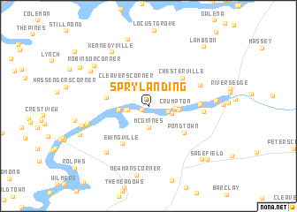 map of Spry Landing
