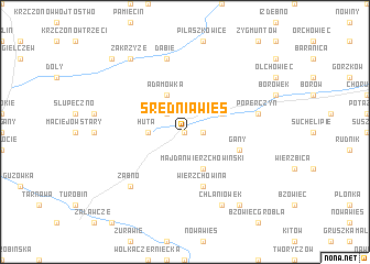 map of Średnia Wieś