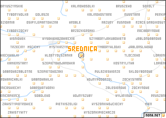 map of Średnica