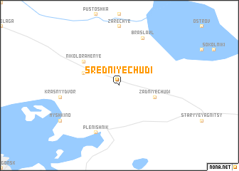 map of Sredniye Chudi