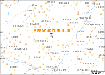 map of Srednja Tušimlja