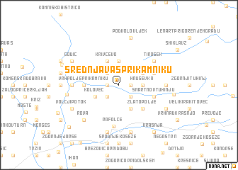 map of Srednja Vas pri Kamniku