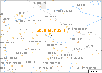 map of Srednje Mosti