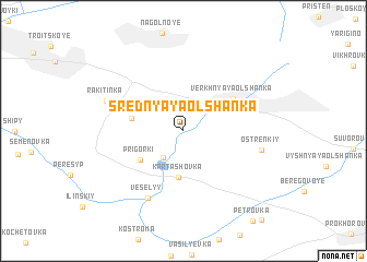 map of Srednyaya Ol\