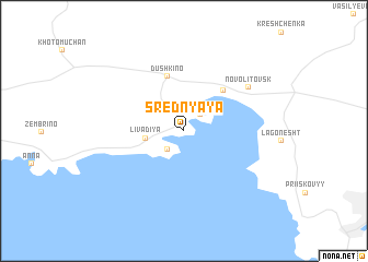 map of Srednyaya